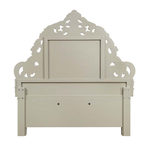 Sorina - Eastern King Bed - Synthetic Leather & Antique Gold ACME