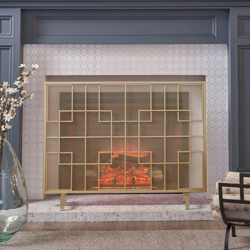 Dorothy - Modern Single Panel Iron Fire Screen Noble House