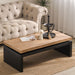 Coffee Table Rectangular Center Table For Living Room - Black / Natural / Multi / Natural Multi / Natural Wood / Natural Wood Wash Home Essentials