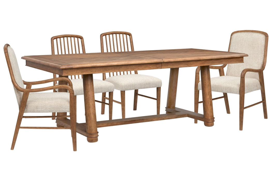 Woodward - Trestle Extendable Dining Table Set Magnussen Furniture