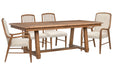 Woodward - Trestle Extendable Dining Table Set Magnussen Furniture
