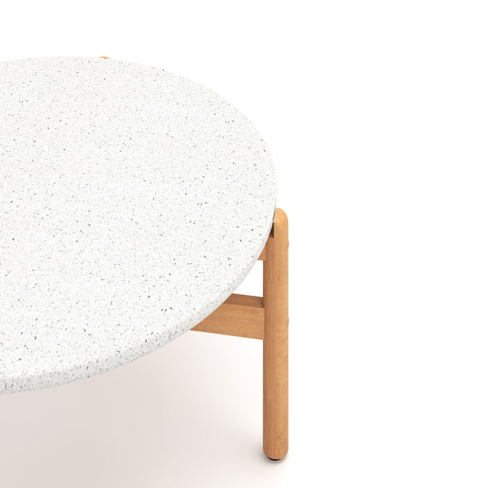 Solstice - Outdoor Coffee Table With Terrazo Top - White New Classic