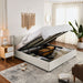 Storage Upholstered Hydraulic Platform Bed With Integrated Headboard Home Essentials