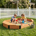 Octagon Sandbox With Storage, Sandpit With Cover And Liner For Backyard Daily Nest
