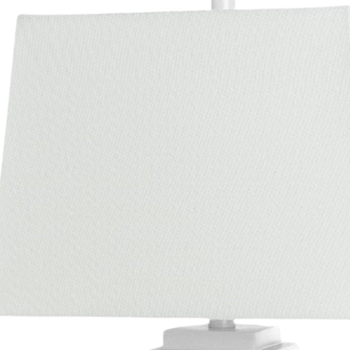 Table Lamp Coastal With White Shade (Set of 2) - White