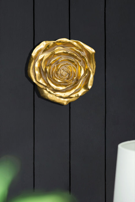 Rose Hanging Wall Accents (Set of 2) - Gold