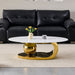 Oval Coffee Table With Geometric Precision Home Essentials