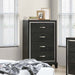 1 Piece Chest Tapered Legs Bedroom Furniture - Black Home Essentials