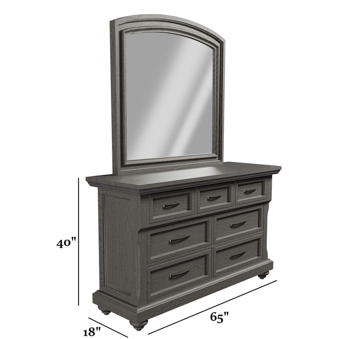 1 Piece Dresser With Handles And Unique Round Legs - Antique Gray Home Essentials