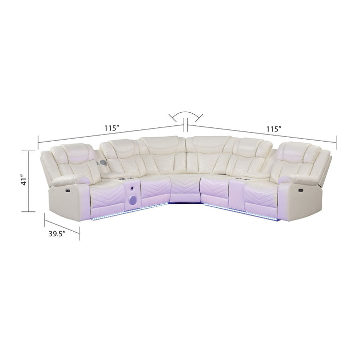 Challenger - Recliner Sectional Sofa, Built In USB, C Ports & Bluetooth Matrix Furniture Group