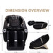 SL Type Pulley Guide, 2D Motor-Massage Manipulator-Space Saver Design, Track Sliding Zero Gravity Multifunction Massage Chair - Black Daily Nest
