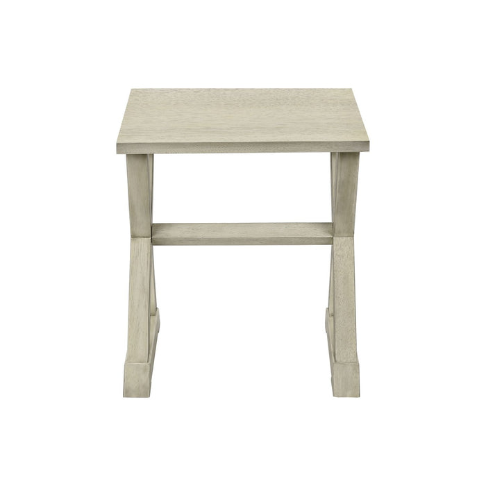 Compact Accent End Table, Square, Transitional 8th Street