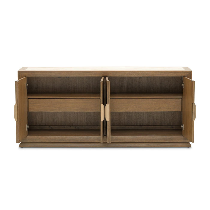 Portrait - Sideboard With LED Lights - Sienna Brown Michael Amini