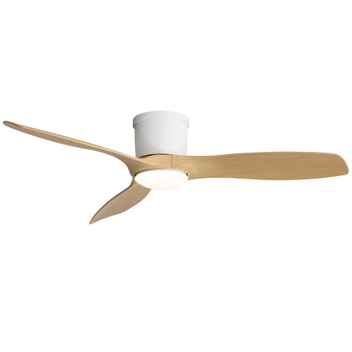 Flush Mount Ceiling Fan With Dimmable LED Light, 3 Blades, Reversible DC Motor Blades For Living Room Daily Nest