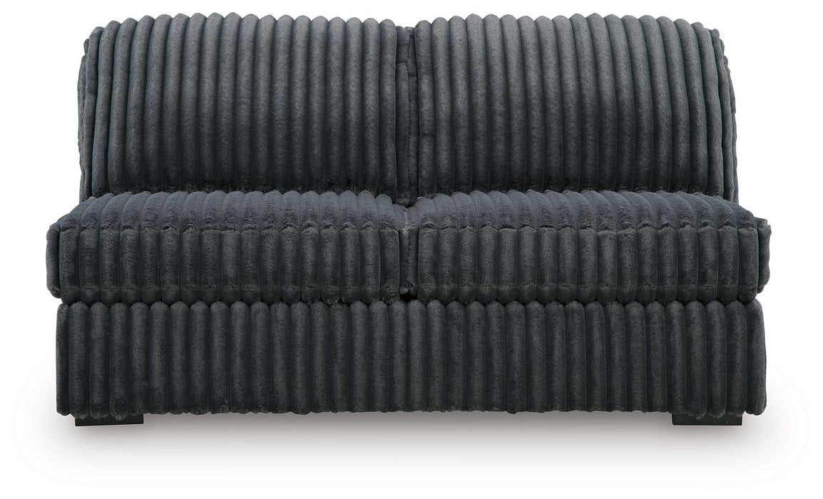 Midnight-Madness - Armless Loveseat - Gunmetal