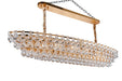 Michael Amini Lighting - Gala 14-Light Rectangular LED Chandelier - Gold Michael Amini