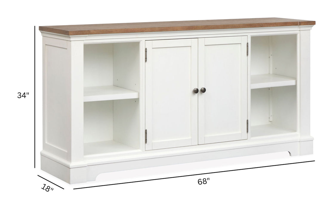 Kingston - Credenza - Whisper White And Cerused Nutmeg Magnussen Furniture