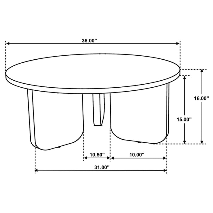 Columbo - 3 Piece Coffee And End Table Set With Round Tops - Brown Furniture Max