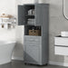 Tall Bathroom Cabinet With Tilt-Out Laundry Basket And Upper Storage Hearth and Haven