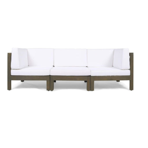 Oana - 3 Piece Sofa Set With Water Resistant Cushions Noble House