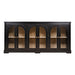 Modern Arched Glass Sideboard With 6 Doors, Buffet Cabinet With Storage And Adjustable Shelves Home Essentials