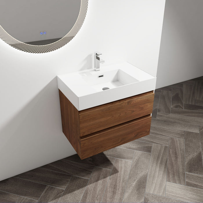 Wall Mounted Bathroom Vanity And Sink, 2 Soft Close Drawers Home Essentials