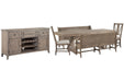 Paxton Place - Extendable Trestle Dining Table Set Magnussen Furniture