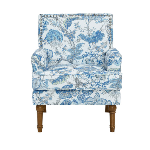 Floral Accent Armchair With Nailhead Trim Home Essentials