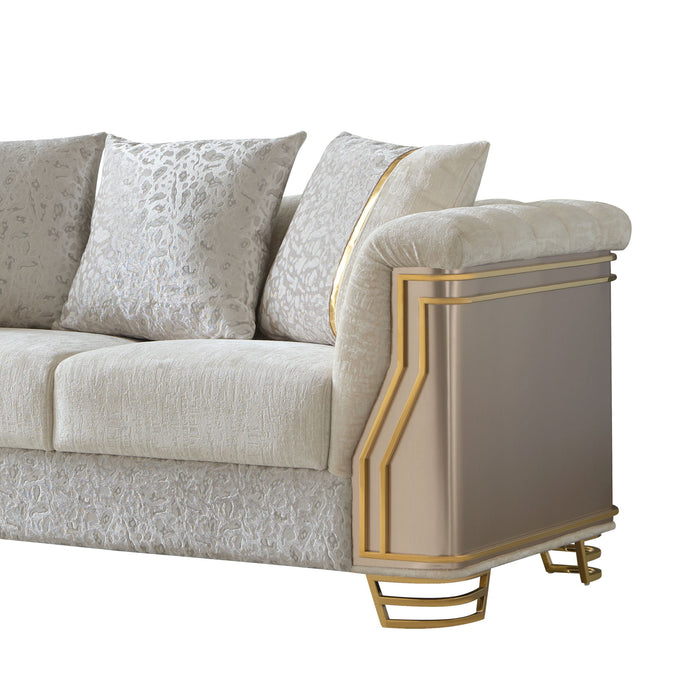 Chateau - Loveseat - Cream / Brown Matrix Furniture Group
