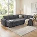 Convertible U-Shaped Sectional Sofa Bed With USB Ports And Storage Hearth and Haven