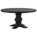 Allende - Round Dining Pedestal Table With Carved Base - Black Furniture Max