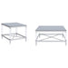 Wallingsford - 2 Piece Square Coffee And End Table Set - Chrome Furniture Max