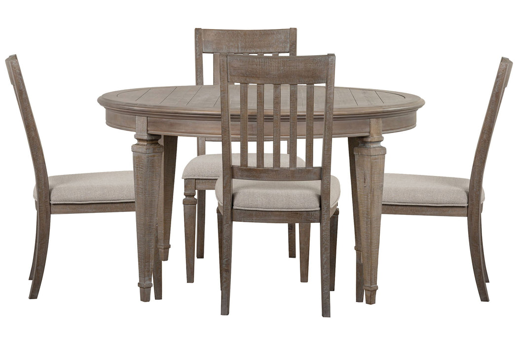 Lancaster - Extendable Round Dining Table Set Magnussen Furniture