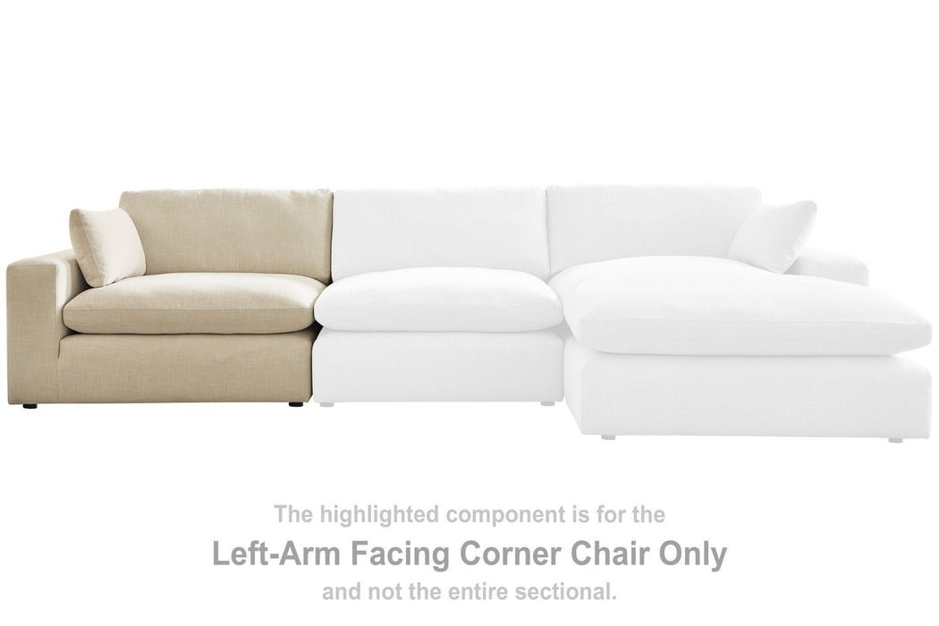 Elyza - LAF Corner Chair - Linen Benchcraft®