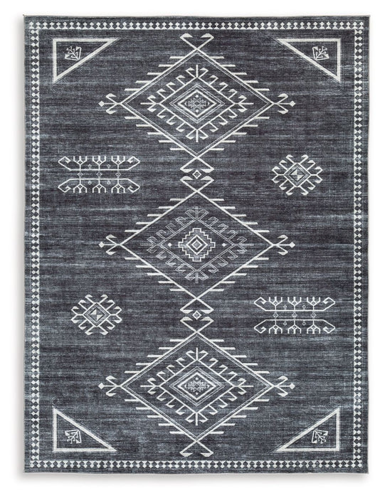 Arloman - 5' x 7' Rug - Black / Cream / Gray Signature Design by Ashley®