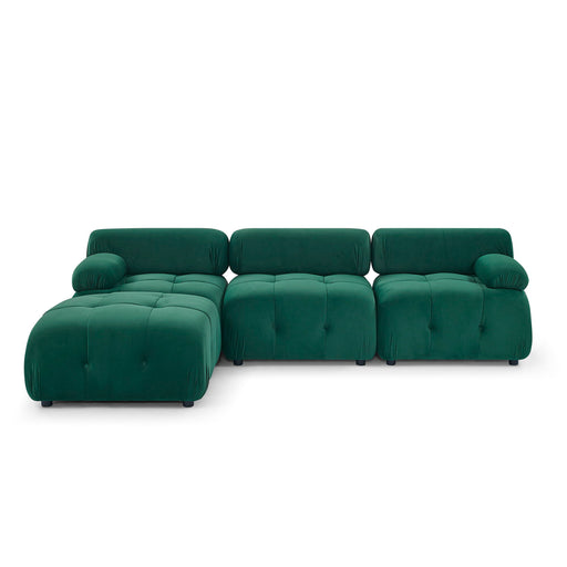 Modular Sectional Sofa, Button Tufted Design With Diy L-Shaped Layout, Reversible Ottoman Home Essentials