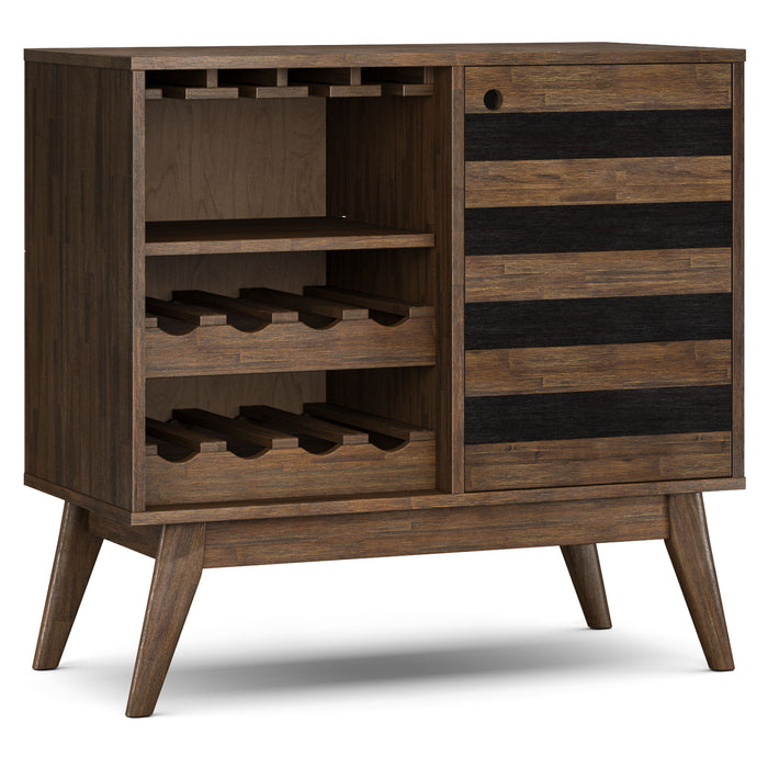Clarkson - Wine Cabinet - Brown Simpli-Home