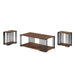 Vertex - Rectangular 3 Piece Occasional Set (1 Coffee & 2 End Tables) - Brown / Black New Classic