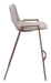 Desi - Counter Stool With Walnut Legs (Set of 2) Zuo Modern