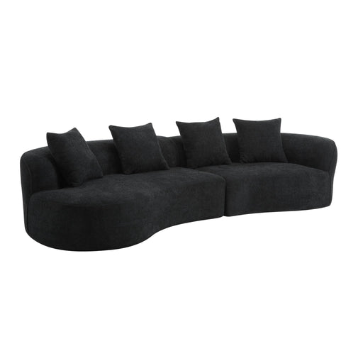Elegant Curved Sectional Sofa With Full Foam Comfort Noble House
