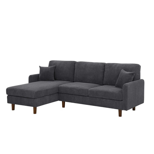 Upholstered Sectional With Toss Pillows Home Essentials