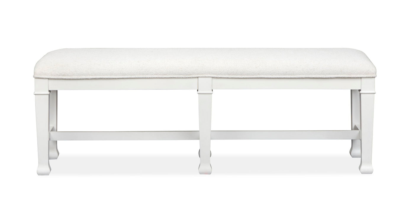 Kingston - Bench - Whisper White And Cerused Nutmeg Magnussen Furniture