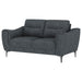 Oberle - Upholstered Sloped Track Arm Loveseat - Charcoal Furniture Max