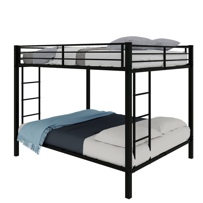 Bunk Bed For Kids, Convertible Frame With Ladders & Guardrail Home Essentials