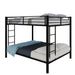Bunk Bed For Kids, Convertible Frame With Ladders & Guardrail Home Essentials