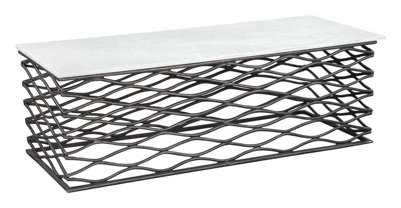 Duchess - Coffee Table - White / Antique Bronze Zuo Modern
