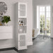 Tall Bathroom Cabinet With Adjustable Shelves, Louvered Door Floor Standing Storage Unit - White Home Essentials