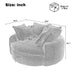 Modern Round Chaise Sofa With 8 Throw Pillows Hearth and Haven
