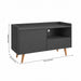 TV Stand For TVs Up To 45" With Open Storage Shelf, Cable Management, 1 Door And 1 Drawer Home Essentials