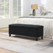 Button-Tufted Storage Ottoman With Safety Close Hinge Home Essentials